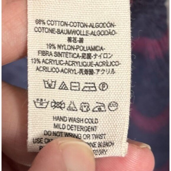 Free People Sweater Womens Oversized Size XS Navy Blue Stripes Coastal Lagenlook - Picture 11 of 16